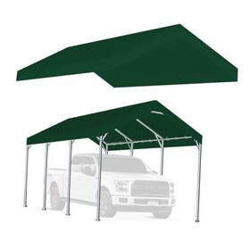 Zhjj 744759595416 10ftx20ft Upgraded Carport Replacement Top Canopy Cover For Car 10x20 Green