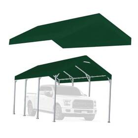 Zhjj 795063863623 12ftx20ft Upgraded Carport Replacement Top Canopy Cover For Car 12x20 Green