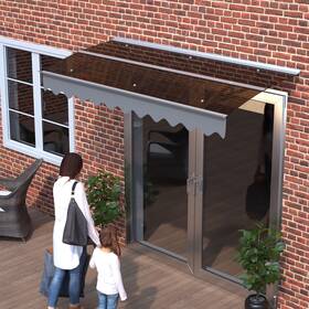 Gl-w2205p180079 Znts Garlugh 79 Inch X 34 Window Awnings Door Entrance Canopy Aluminum Alloy