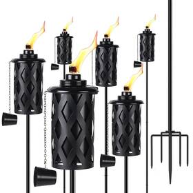 Wgdc-wx-06 Zspeng Upgraded 60 Inch Citronella Torches For Outside Set Of 6 16 Oz Outdoor Garde