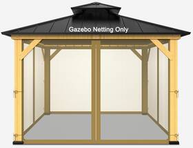 Zupoquk 786402979365 10-ft X Gazebo Netting Mosquito Universal 4-panel Mesh S