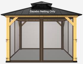 Zupoquk 786402979396 10-ft X 12-ft Gazebo Nettinggazebo Replacement Mosquito Nettinguniversal 4-pa
