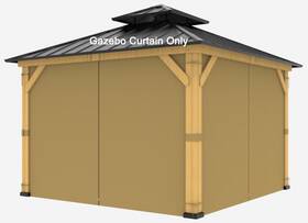 Zupoquk 786402979525 8-ft X Gazebo Curtains Privacy Replacement Sidewall 4-panel Universal Sh