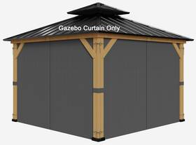 Zupoquk 786402979563 10-ft X Gazebo Curtainsprivacy Replacement Sidewall 4-panel Universal S