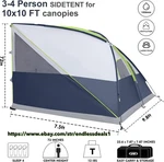 Tent For 10' X Canopies Camping Cube Pop Canopy Side Easy Set Up,. Fixed Price $127.50.