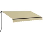 Retractable Awning 8.1 Ft. X 9.6 Beige Patio Sunshade Shelter With Ma. Fixed Price $212.79.