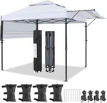 10X17FT Pop Up Canopy With Awnings, 2-TIER Outdoor Tent, Heavy Duty Insta. Fixed Price $447.17.