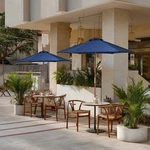 Apluschoice 7' Wood Patio Umbrella Resort Outdoor Event Decor Cafe Small Table. Fixed Price $79.90.