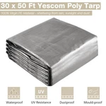 Yescom 30X50FT 10-MIL Plastic Tarp Waterproof Heavy Duty Cover Shade Canopy Farm. Fixed Price $199.90.