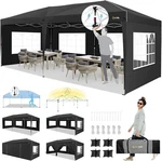Hoteel 10X20 Pop Up Canopy With Sidewalls, One Push Outdoor Tents For Parties. Fixed Price $209.99.