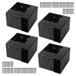 Rasugarlary Pcs Workbench Brackets, 4X4 3-WAY Right Angle Corner Black. Fixed Price $97.92.