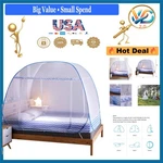 White Pop Up Mosquito Net Tent For Bed King Size Portable Durable Mesh. Fixed Price $68.03.