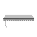 Aleko Retractable Home Patio 12 X 10 Feet Awning Silver Gray Canopy Black Frame. Fixed Price $261.75.