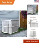 45.5IN X 36.5IN 2 Panels No Dig Enclo Wilmington White Vinyl Privacy Scre.... Fixed Price $151.25.