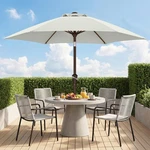 Abccanopy 7.5FT Patio Umbrella Uv Protection Table W/ Crank Light Beige. Fixed Price $66.10.
