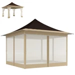 Outsunny 12 X Ft. Pop Up Canopy Tent Instant Shelter Brown. Fixed Price $123.50.