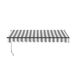 Aleko Black Frame Retractable Home Patio Canopy Awning 13 X 10 Ft Grey/white. Fixed Price $276.75.