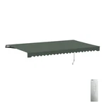 Aleko Motorized Retractable Patio 16 X 10 Ft Awning Green Canopy Black Frame. Fixed Price $457.41.