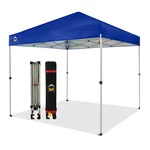 Crown Shades 8X8 Ft Pop Up Outdoor Canopy Tent W/ 1 Push Lock, Navy Blue (used). Fixed Price $52.47.