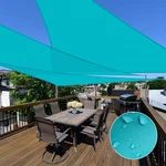 Waterproof Sun Shade Sail Right Triangle Shelter Cover For Garden Yard Turquoise. Fixed Price $101.57.