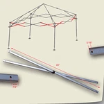 For Quik Shade Weekender Elite 10' X Canopy Side Truss Bar Replacement Parts. Fixed Price $19.98.
