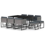 Patio Dining Set Outdoor Table And Chairs Furniture Poly Rattan Vidaxl. Fixed Price $556.99.