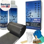 Carbon Fiber Repair Kit 4 - Wide Twill Weave 3K Fabric Cloth Clear. Fixed Price $98.61.