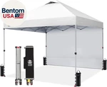 10X10 Pop Canopy With Side Wall - Beach Tent One Push Setup Outdoor. Fixed Price $254.86.
