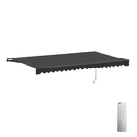 Aleko Motorized Black Frame Retractable Home Patio Canopy Awning 20'X10'. Fixed Price $479.25.