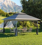 Hipicute X 13FT Pop Up Gazebo, Mosquito Netting, Dark Grgy+light Grey. Fixed Price $262.04.