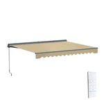 Aleko Semi-cassette Motorized Led Retractable 12X10 Ft Patio Awning Canopy Sand. Fixed Price $449.25.