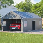 13' X 26' Portable Carport Steel Canopy Tent Storage Garage Shed W/roll-up Doors. Fixed Price $439.99.