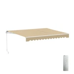 Aleko Motorized Retractable Patio Awning 13 X 10 Ft Sunshade Sand Color. Fixed Price $549.00.