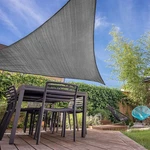 10X10X10' Triangle Sun Shade Sail Uv Block, Weather-resistant Canopy, Darkgrey. Fixed Price $29.77.