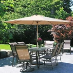 Domi 9FT Patio Umbrella W/push Button Tilt And Crank For Deck Porch Backyard. Fixed Price $64.99.