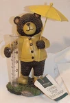 Bear & Yellow Rain Coat Umbrella Gauge Garden Decor Figurine Essentials. Fixed Price $9.00.