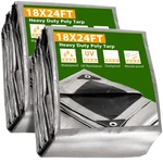 Apluschoice 2PCS 18X24FT 10-MIL Plastic Tarp Waterproof Heavy Duty Shade Canopy. Fixed Price $182.90.