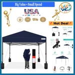 10X10FT Pop Canopy Tent Outdoor Shade Min Setup Navy Blue. Fixed Price $177.96.