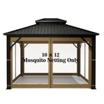 Gazebo Universal Replacement Mosquito Netting Hugline 10 X 12 Outdoor Mesh .... Fixed Price $112.44.