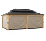 Replacement Curtain, Waterproof 6-PANEL Screen Walls Outdoor For 12 X.... Fixed Price $315.00.