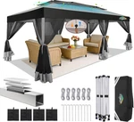 10X20 Pop Gazebo With Mosquito Netting & Vented Roof - Easy Setup Canopy. Fixed Price $383.99.