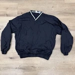 Vintage Top Ten Jacket Mens Large Pullover Neck Black Elastic Windbreaker. Fixed Price $8.38.