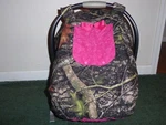 **true Timber Camo*w/bow Fitted W/peekaboo Handmade Car Seat Canopy. Fixed Price $81.99.