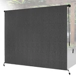 7FTW X 8FTH Gray Patio Shade Cloth Roller 90 Percent Uv Block 1 Fabric. Fixed Price $112.94.