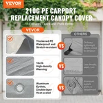 Carport Replacement Canopy Cover 10 X 20 Ft, Frame Not Include). Fixed Price $65.33.