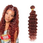 Color 33 Deep Wave Bundle 18" Reddish Brown Brazilian Virgin Hair. Fixed Price $40.56.
