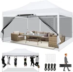 10X15EZ Pop-up Canopy Party Tent Gazebo W/ Mosquito Netting Outdoor Garden Patio. Fixed Price $191.89.