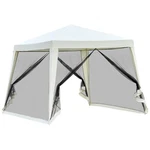 Outsunny 10'X10' Outdoor Canopy Tent, Slant Leg Shelter With Mesh Sidewalls. Fixed Price $141.64.