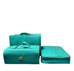 Set 3 Bags Joy Mangano Better Beauty Roll Up + Jewelry Organizer Teal. Fixed Price $42.00.
