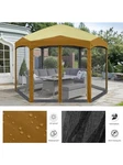 Cooshade Pop Up Gazebo 6 Sided Screened Canopy. Fixed Price $350.00.